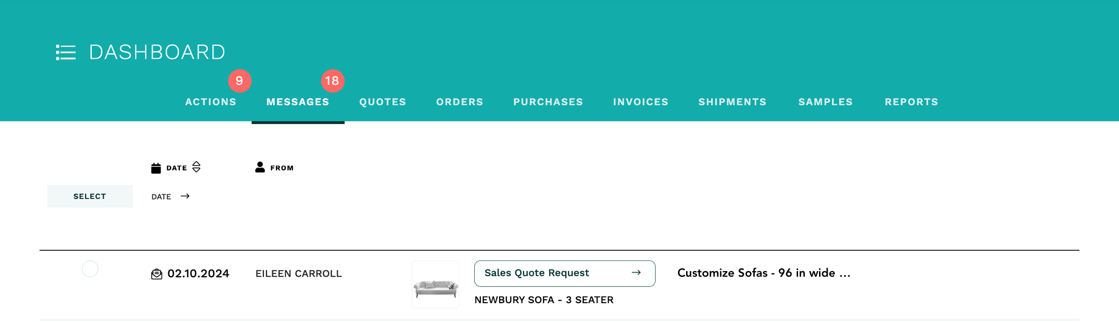 DASHBOARD QUOTE REQUEST MESSAGE  zendesk 2024.webp